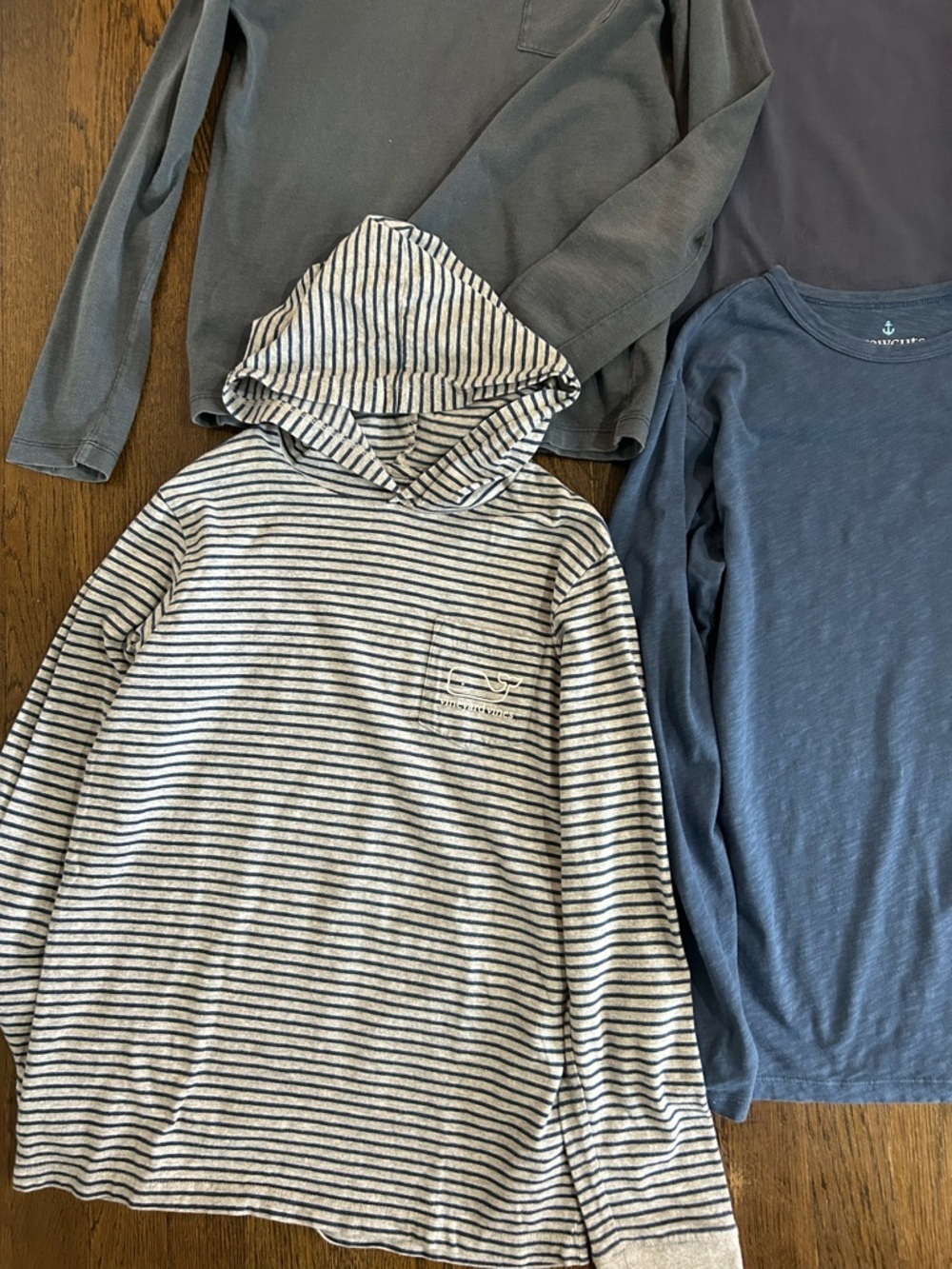 Vineyard Vines Kids Long-Sleeve Tops in Navy, Blue, Gray & Stripe - Picture 6 of 9